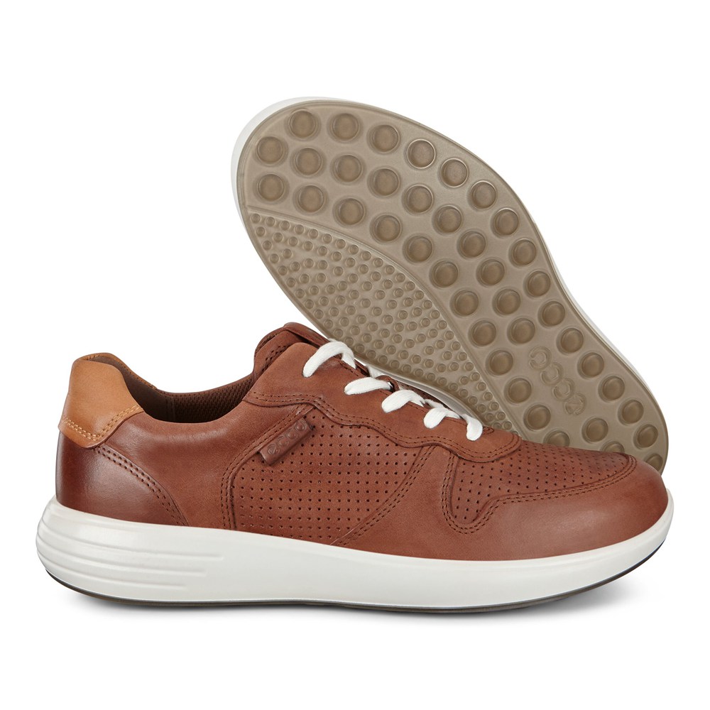 Tenis Hombre - ECCO Soft 7 Runner Lace-Ups - Marrom - CYQ348576